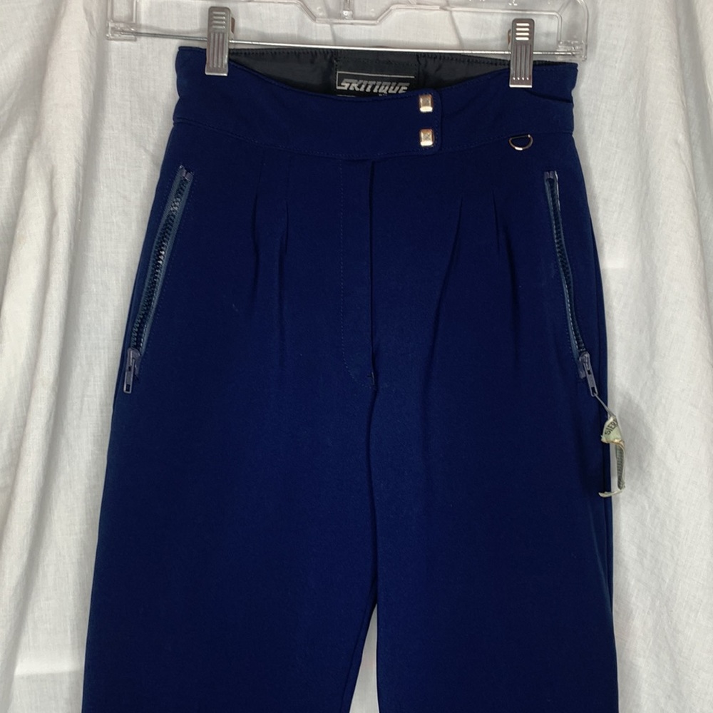 vintage Skitique International stirrup ski pants dark navy blue 6R size